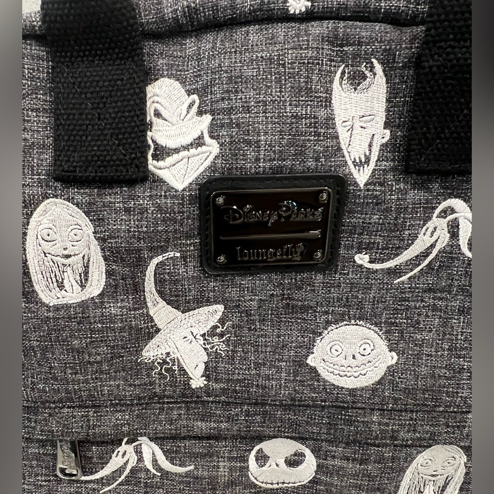 Disney Parks Loungefly Nightmare Before Christmas NBC Heads Embroidered Backpack - Picture 3 of 4